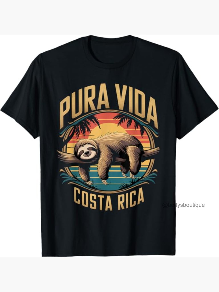 Tropical Sloth Costa Rica Vacation T-Shirt